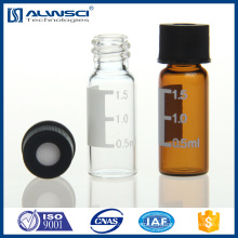 2ml de producto químico 8-425 de cristal transparente tapa de tornillo autoamoler hplc vial